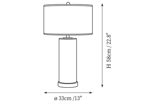 Boise Table Lamp — Dimension drawings 1