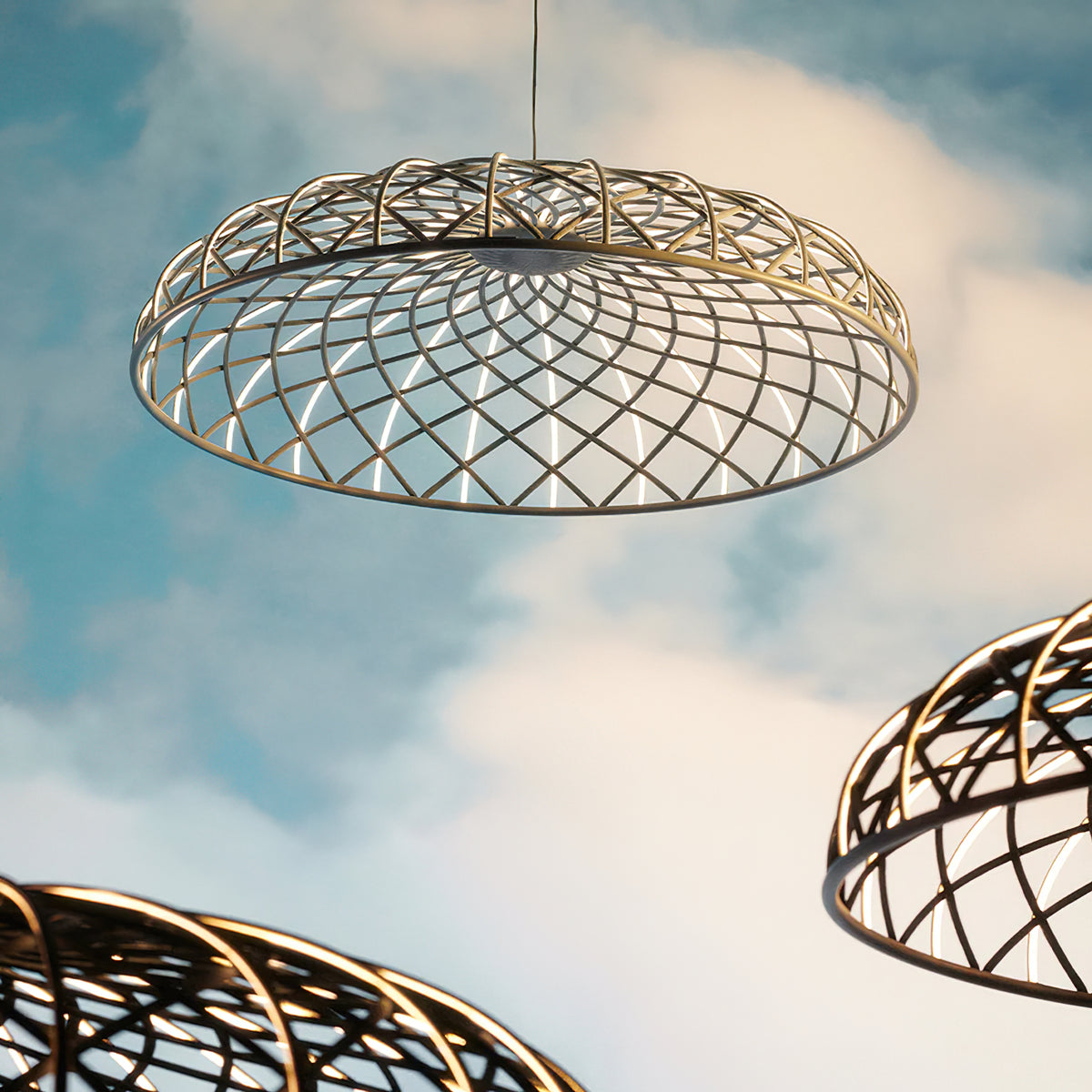 Braided Rope Round Pendant Light – detail 2