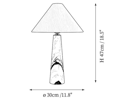 Bramley Table Lamp — Dimension drawings 1