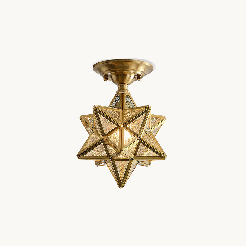 Brass Pentagram Ceiling Lamp