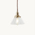 Brass Tapered Glass Pendant Light