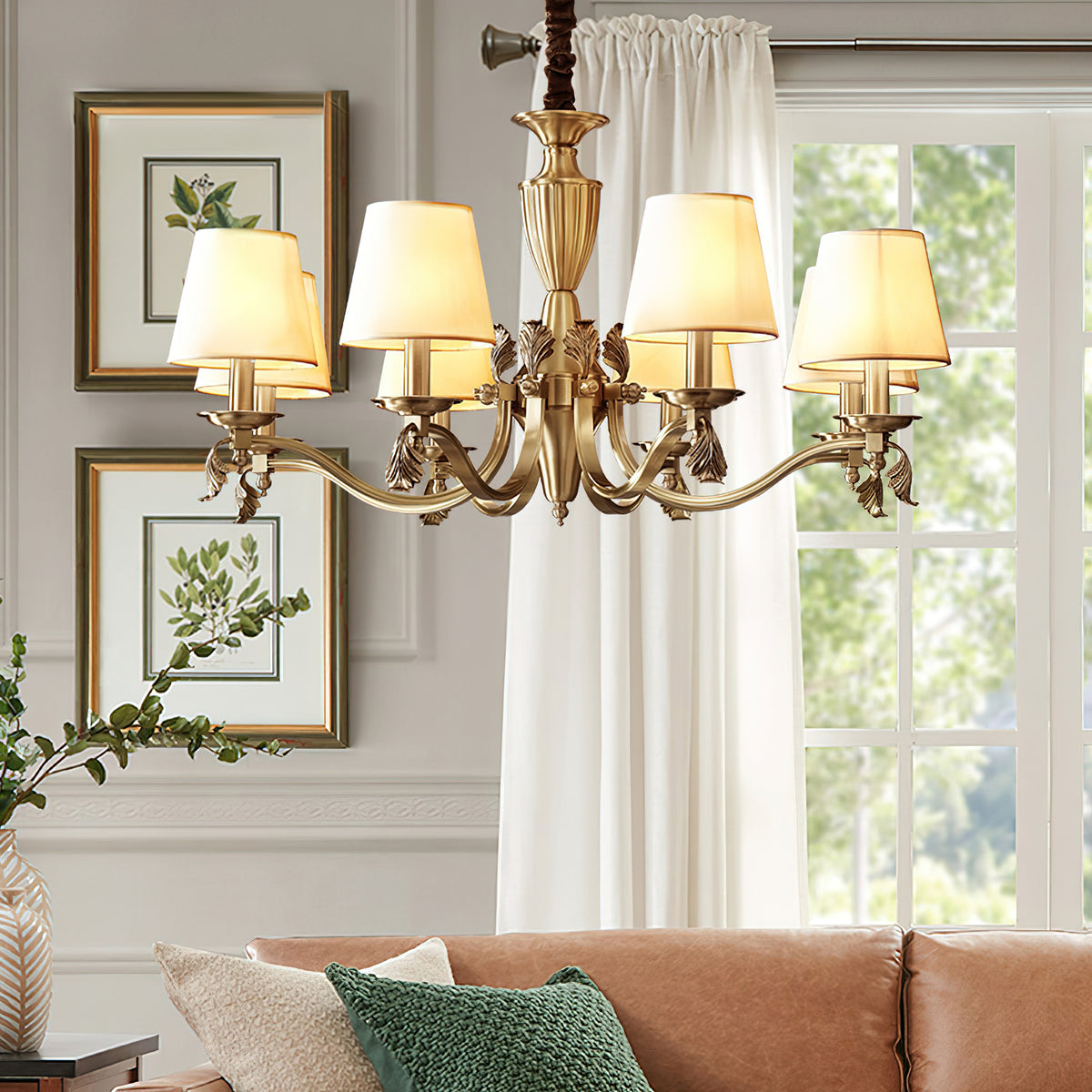 Brass Candlestick Chandelier – detail 2