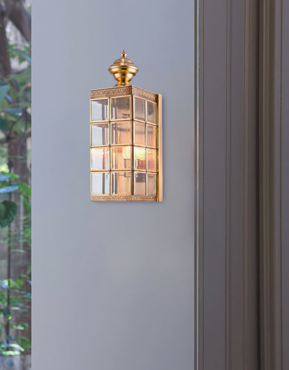 Brass Minimalist Outdoor Wall Light