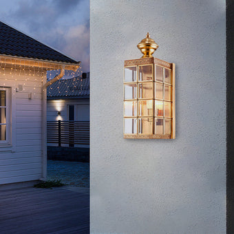 Brass Minimalist Outdoor Wall Light