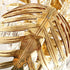 Brass Palm Leaf Crystal Chandelier