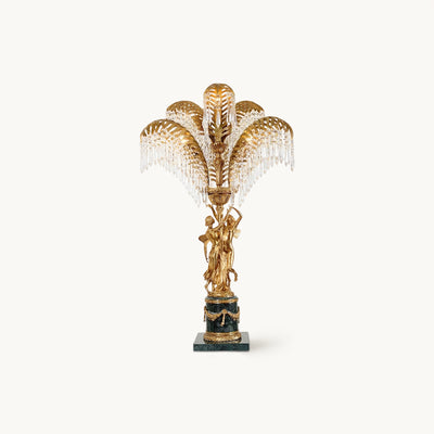 Lámpara de Mesa Brass Palm Leaf