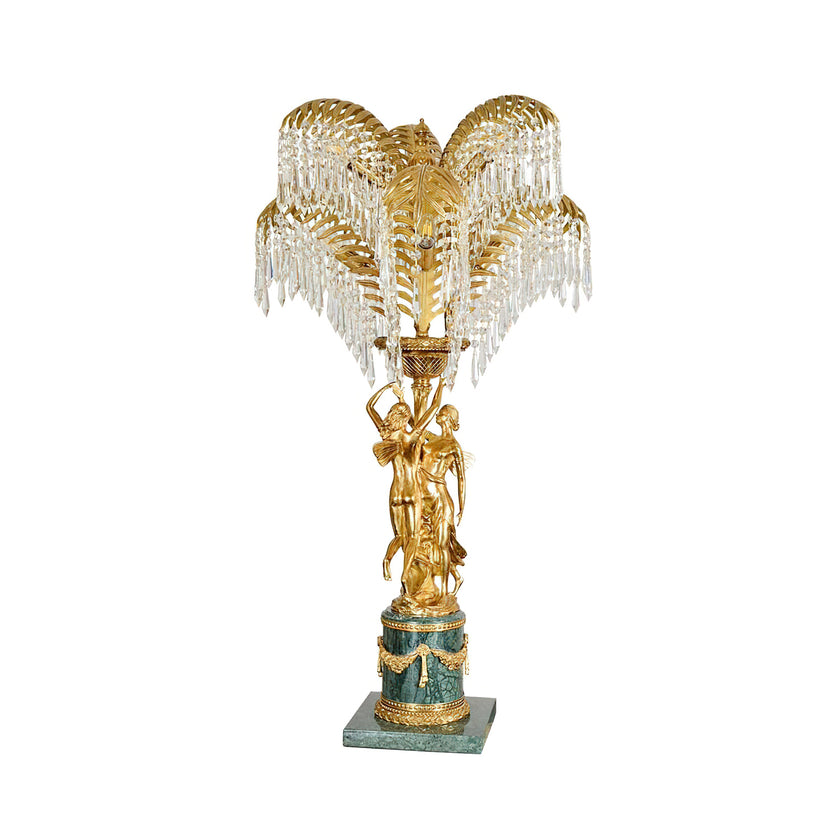 Brass Palm Leaf  Table Lamp