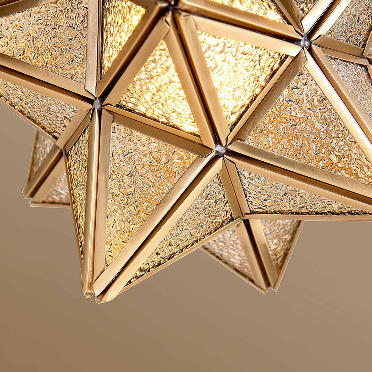 Brass Pentagram Ceiling Lamp
