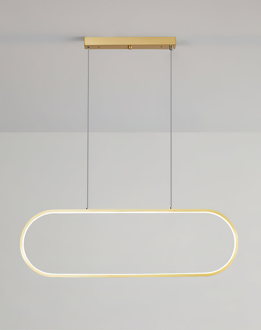 Brass Simple Dining Room Pendant Light