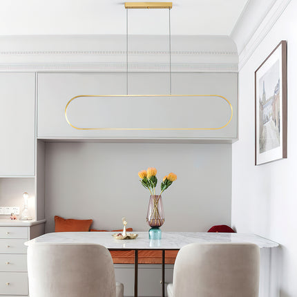 Brass Simple Dining Room Pendant Light