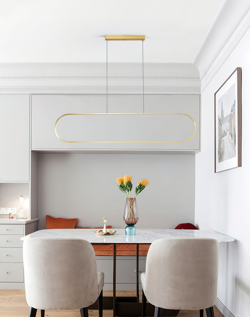 Brass Simple Dining Room Pendant Light