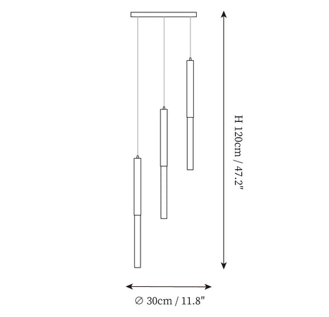 Lampada a Sospensione in Vetro Bubble — Disegni dimensionali 2