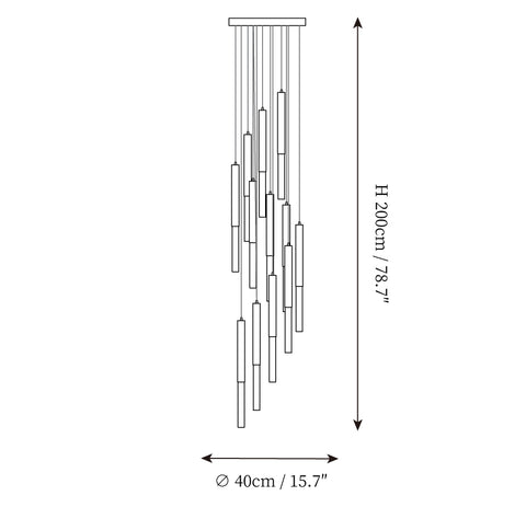 Lampada a Sospensione in Vetro Bubble — Disegni dimensionali 5