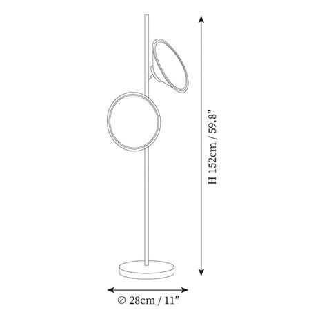 Bulat Vloerlamp — Dimensioentekeningen 1