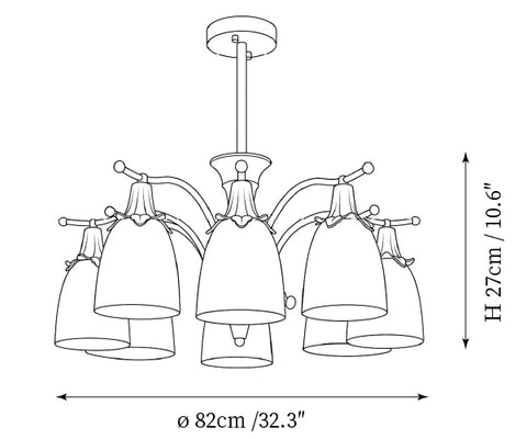 Lustre Calicella — Plans de dimensions 2