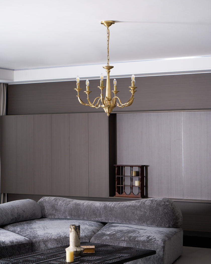 Candle Brass Chandelier
