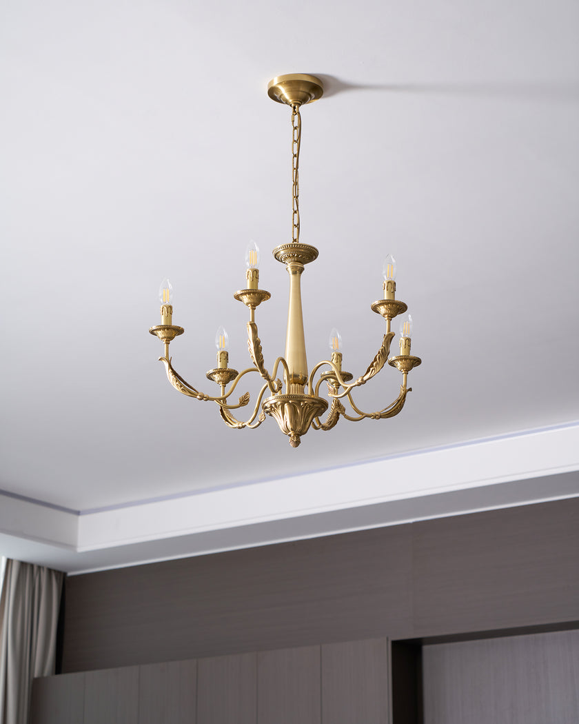 Candle Brass Chandelier