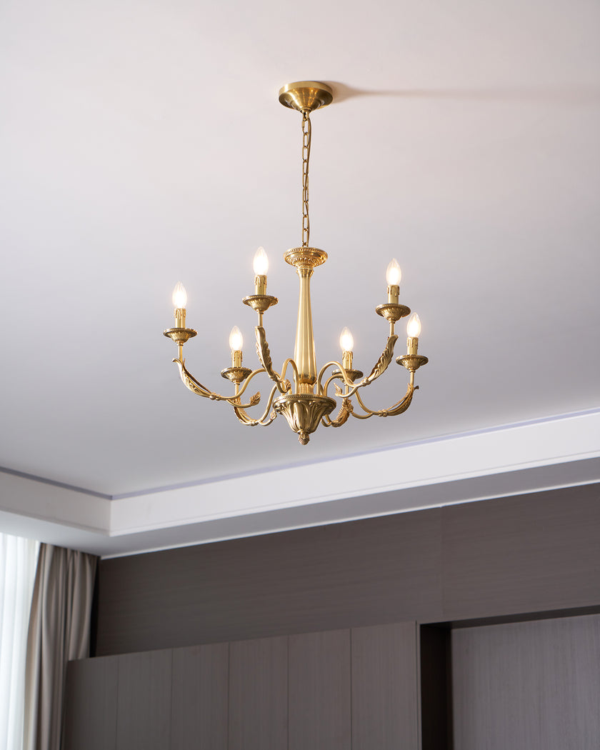 Candle Brass Chandelier