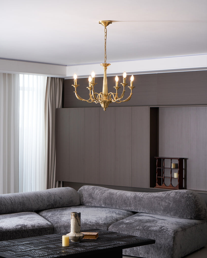 Candle Brass Chandelier