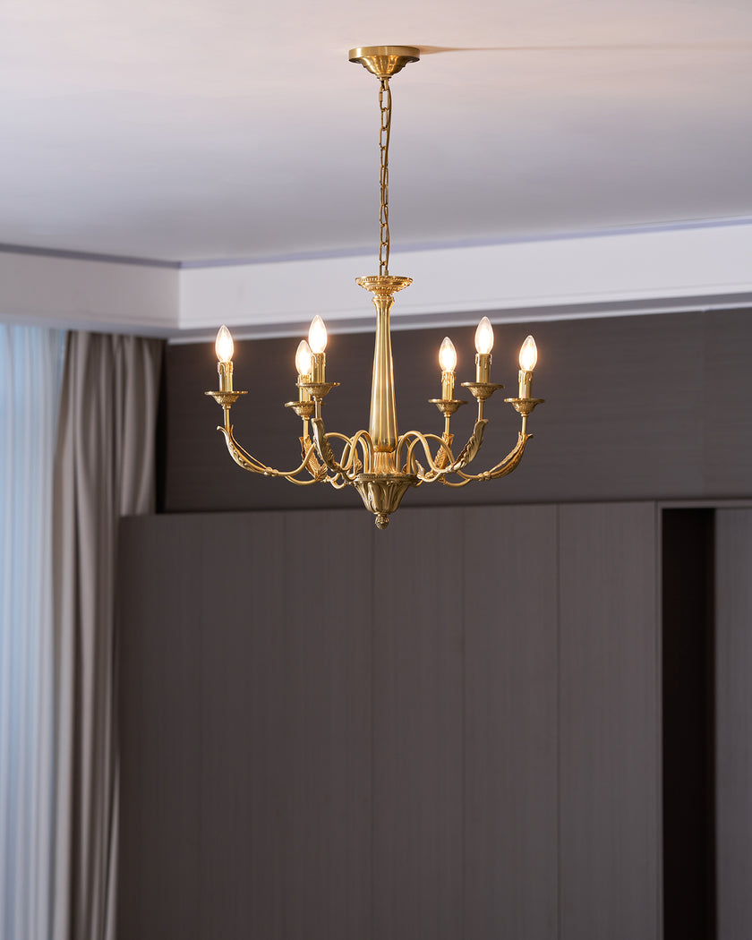 Candle Brass Chandelier