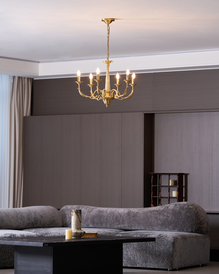 Candle Brass Chandelier