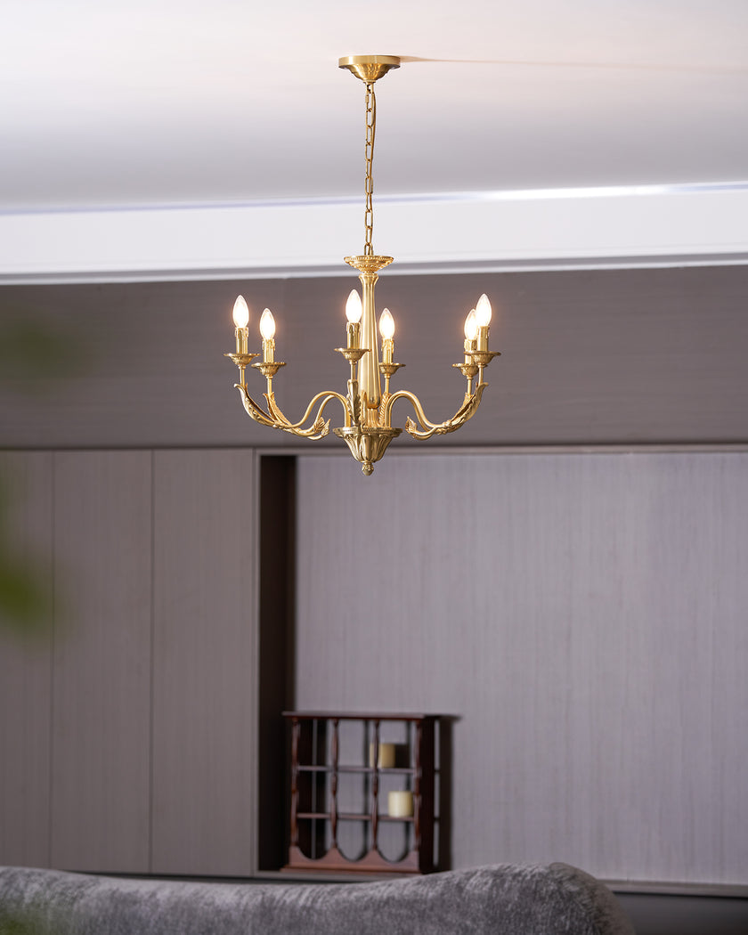 Candle Brass Chandelier