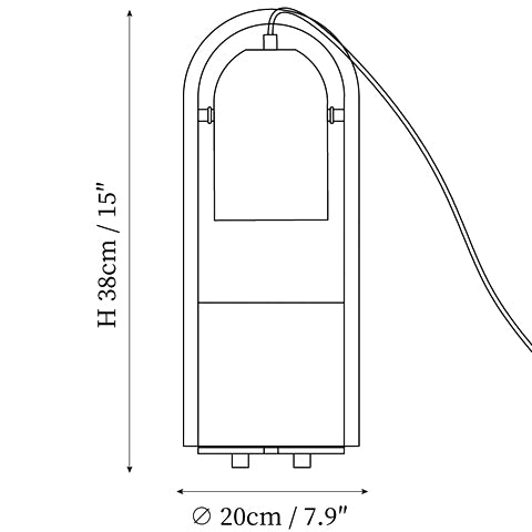 Canister Tischleuchte — Maßzeichnungen 1