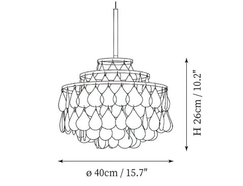 Lustre Capiz — Plans de dimensions 1