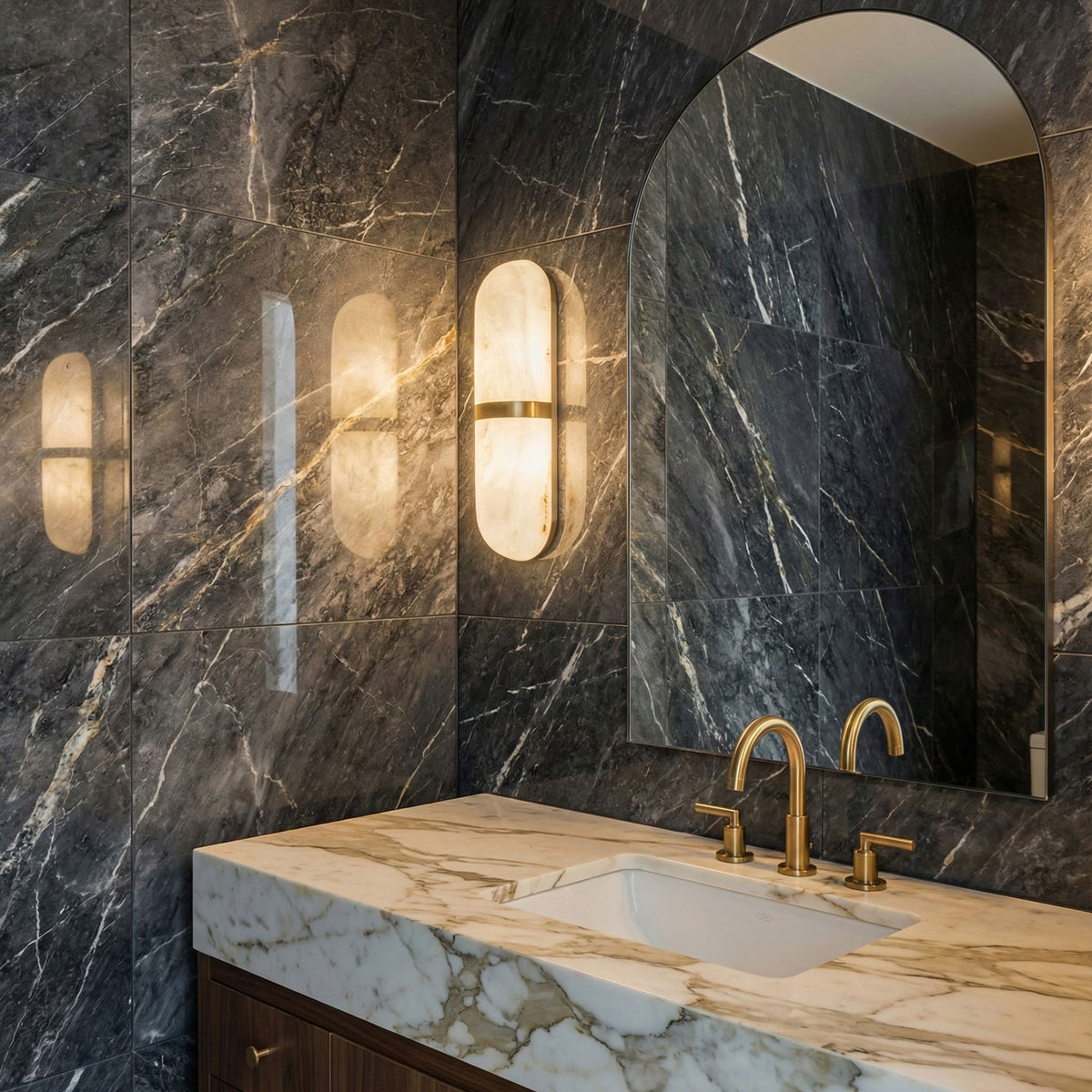 Capsule Alabaster Wall Light