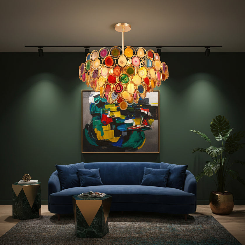 Carneool kroonluchter