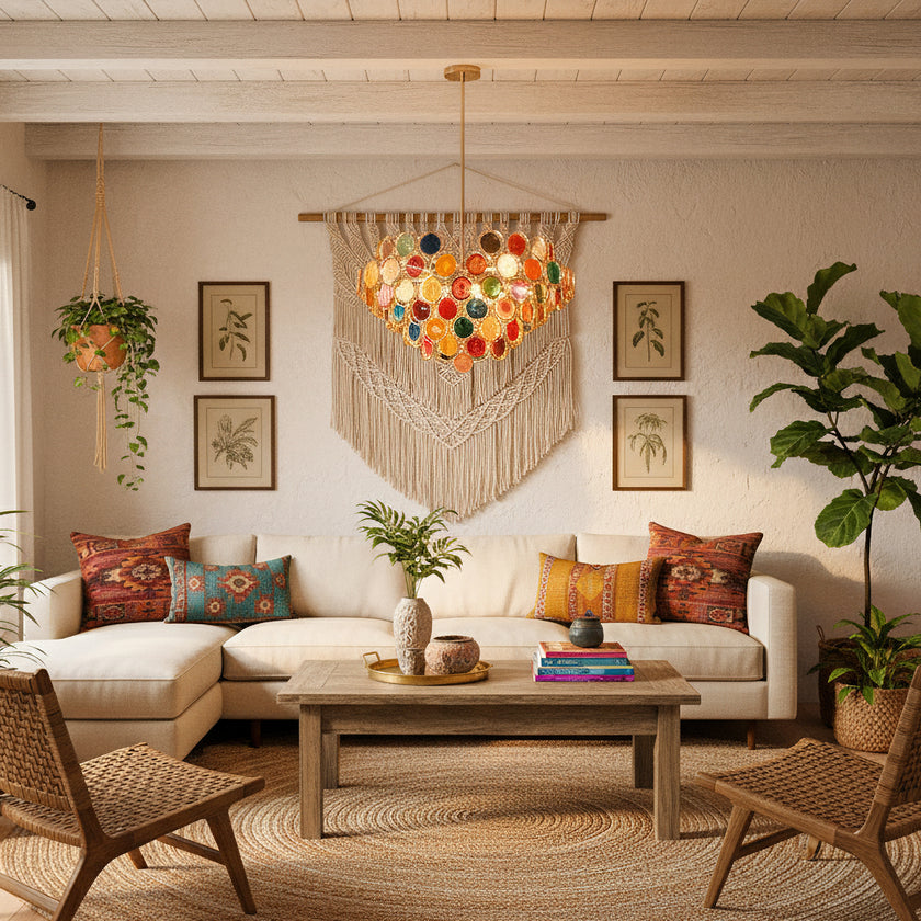Lustre en cornaline