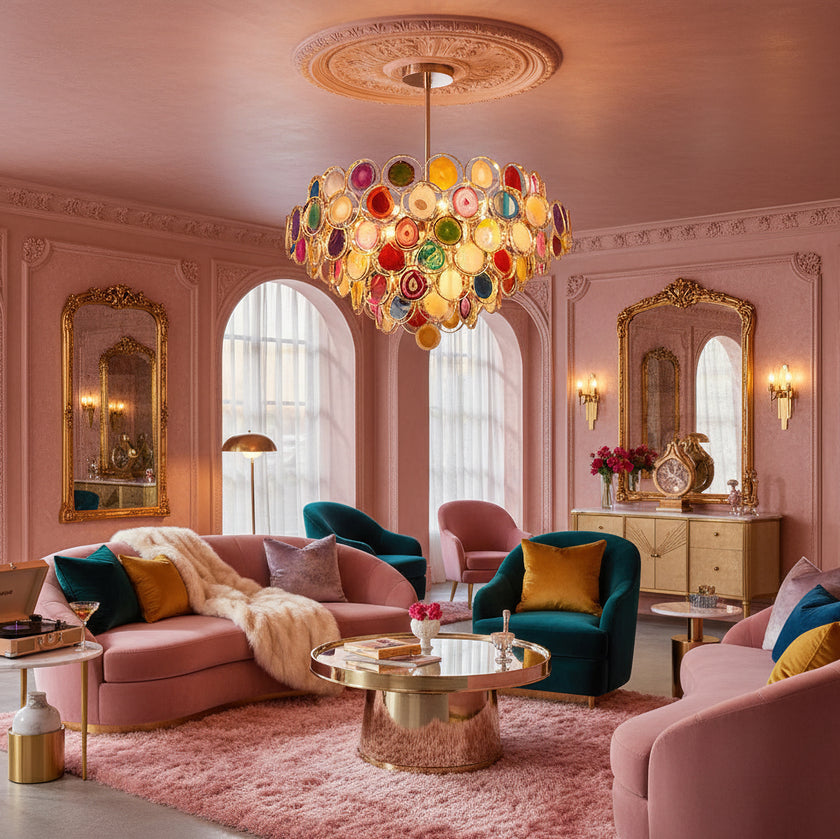 Lustre en cornaline