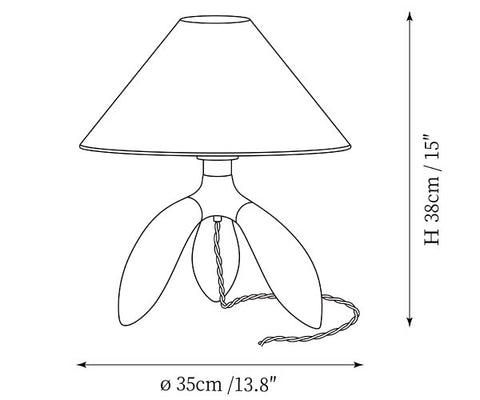Carpela Tischleuchte — Maßzeichnungen 1