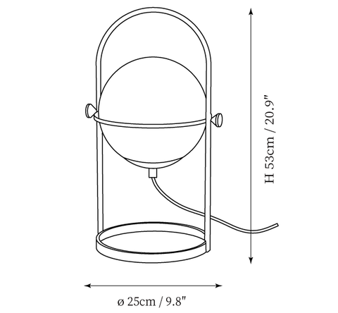 Carre Table Lamp — Dimension drawings 1