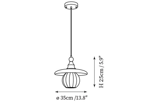 ∅ 13.8″ x H 5.9" / Dia 35cm x H 25cm