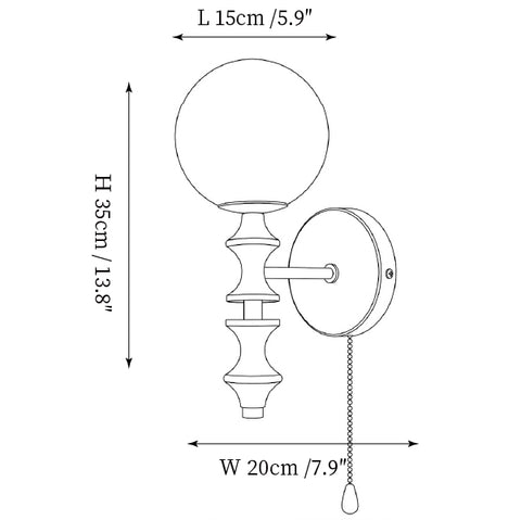 Model B: L 5.9″x W 7.9" x H 13.8"