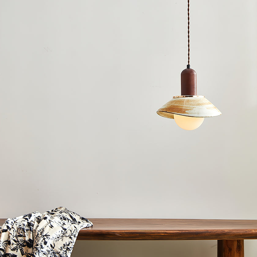 Ceramic Cup Lid Pendant Light