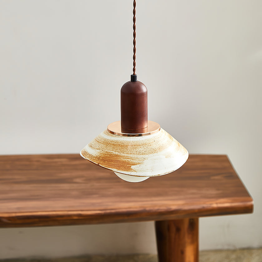 Ceramic Cup Lid Pendant Light