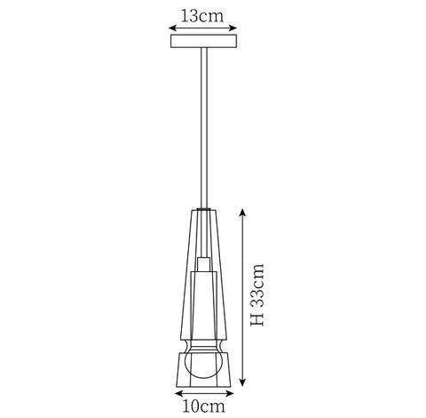 Lampada a Sospensione Chamonix — Disegni dimensionali 1
