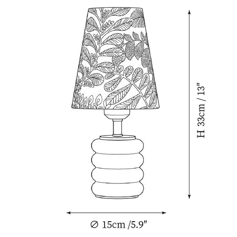 Model A: ∅ 5.9″ x H 13″