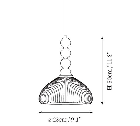 Lampe Suspendue Chrasy — Plans de dimensions 2