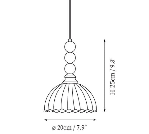 Lampe Suspendue Chrasy — Plans de dimensions 1