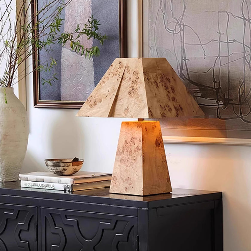Clburl Burl Wood Table Lamp