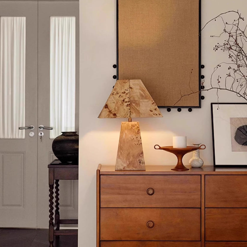Clburl Burl Wood Table Lamp