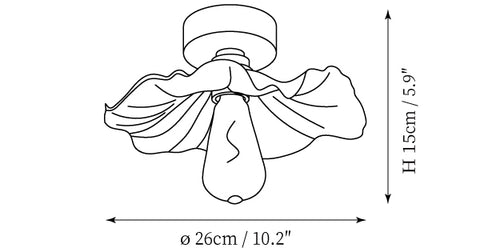 Plafoniera Clemence — Disegni dimensionali 1
