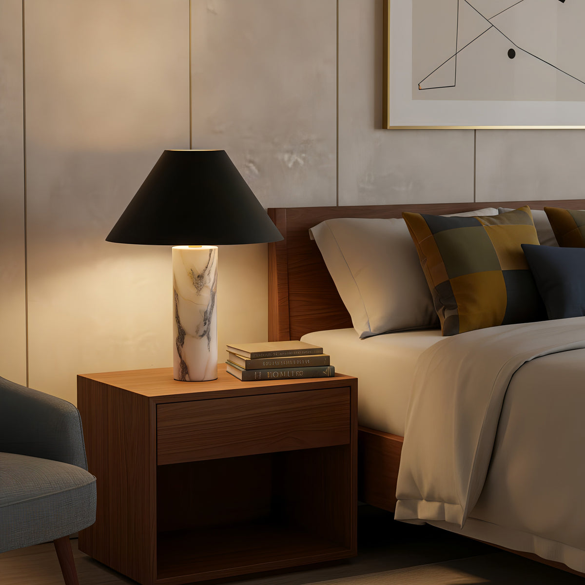 Cline Marble Table Lamp – detail 2