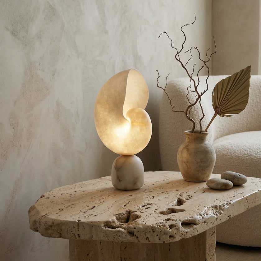 Conch Alabaster Table Lamp
