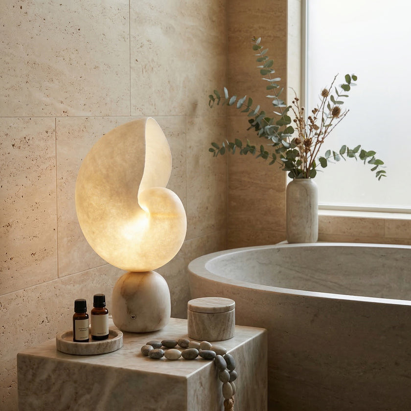 Conch Alabaster Table Lamp