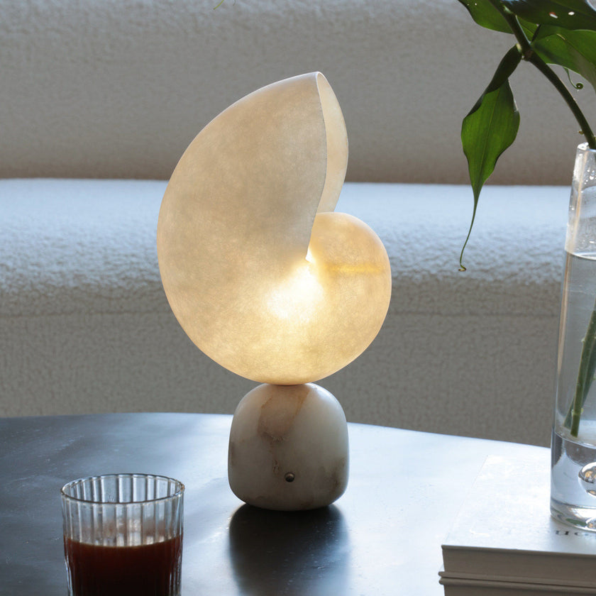 Conch Alabaster Table Lamp