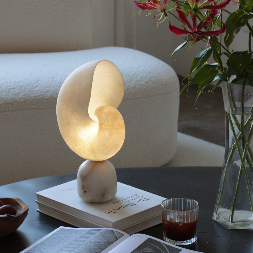 Conch Alabaster Table Lamp